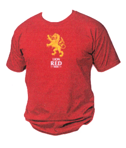 Lion Red Roar Print T-shirt - Red SML