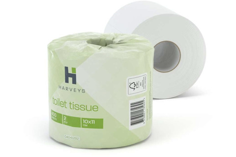 Harveys Toilet Tissue Roll 2 Ply - 400 sheets - Carton of 48